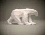 Papercraft di orso polare in origami 3D