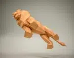 Origami 3D leeuw, weergave 6