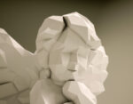 Papercraft angel in 3D origami