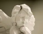 3D Origami Seated Angel Papercraft