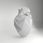 Papercraft eines Eisherzens in Origami 3D