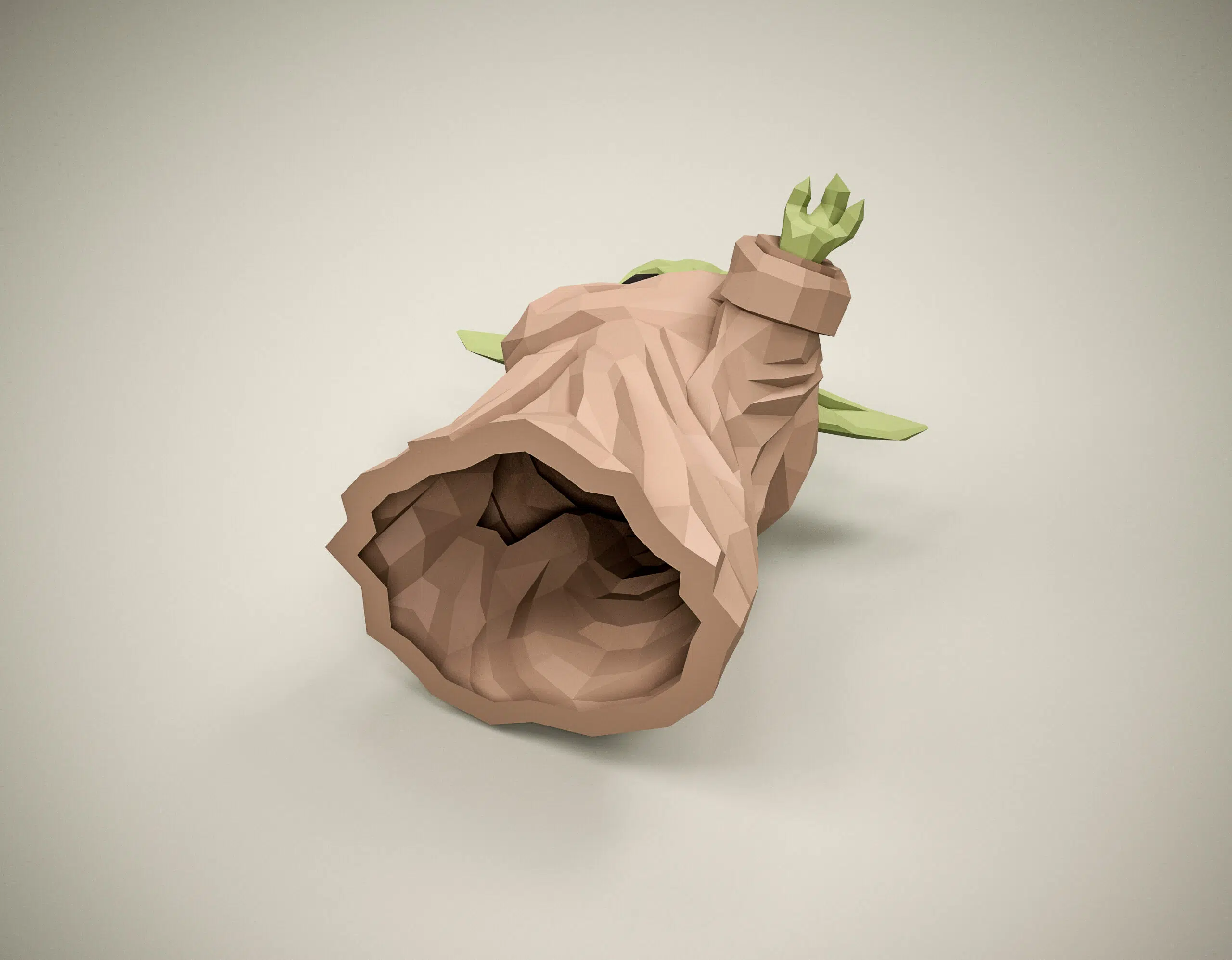Papercraft Baby Yoda Star Wars in origami 3D, weergave 7