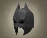 Papercraft de masque de Batman en origami 3D