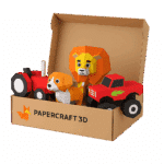 Papercraft of sea turtle swimming in 3D origami