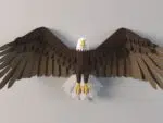 3D Origami Wall Eagle Papercraft, 3D model