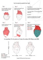 Papercraft eines Eisherzens in Origami 3D