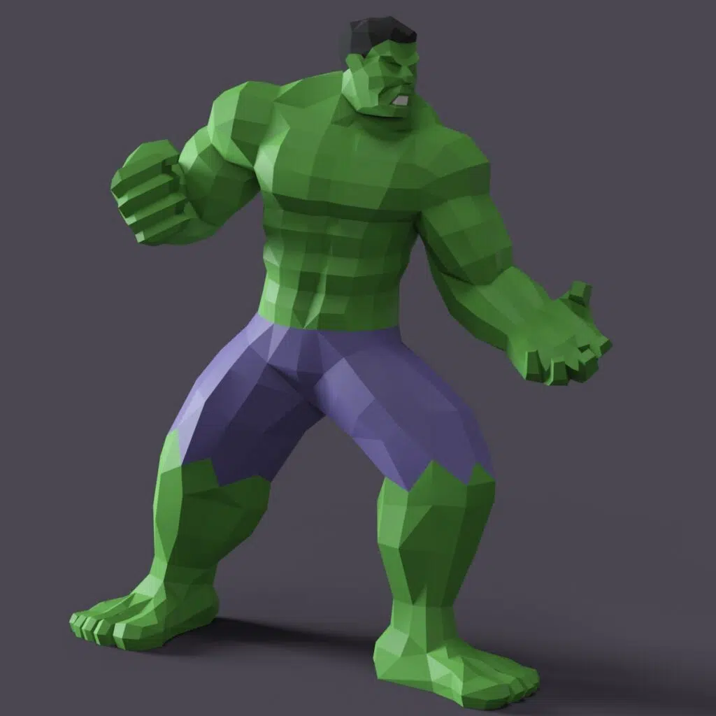 Standing Hulk 3D Origami Papercraft