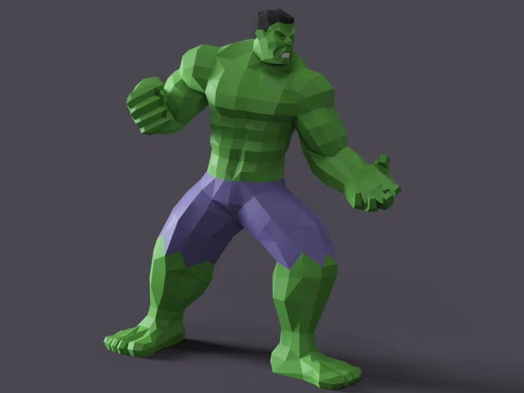 3D Origami Hulk Papercraft, view 2