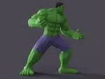 3D Origami Hulk Papercraft, detail