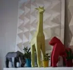 Papercraft di installazione piramide in origami