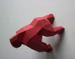 3D origami papercraft small gorilla, view 2