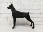 Papercraft Doberman in 3D origami
