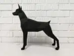 Dobermann 3D origami papercraft, weergave 8