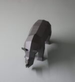 Papercraft di rinoceronte in origami 3D
