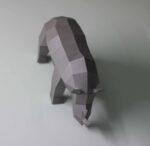 Papercraft di rinoceronte in origami 3D