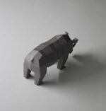 Papercraft di rinoceronte in origami 3D
