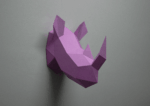 Papercraft Nashornkopf in 3D-Origami