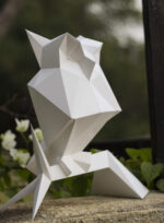 Papercraft owl in 3D origami