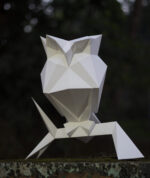 Papercraft de hibou avec un chapeau en origami 3D
