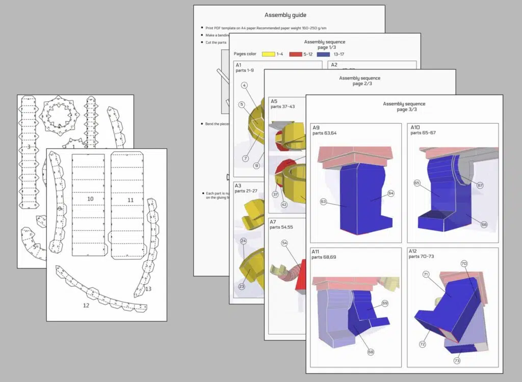 Papercraft di Legoman in origami 3D