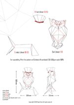 Papercraft owl in 3D origami