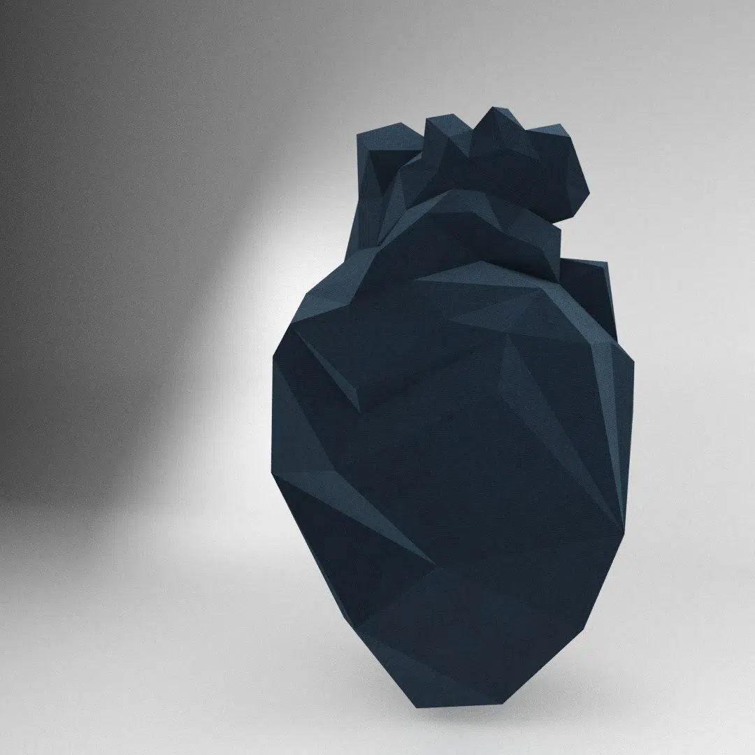 Origami 3D hart van ijs, weergave 7