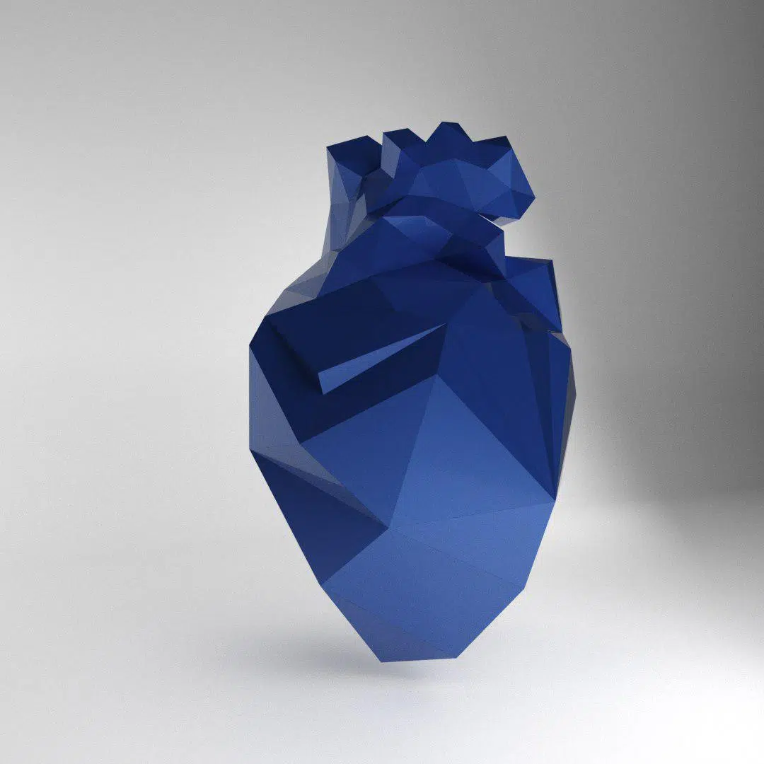 Origami 3D hart van ijs, weergave 6