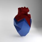 Papercraft eines Eisherzens in Origami 3D