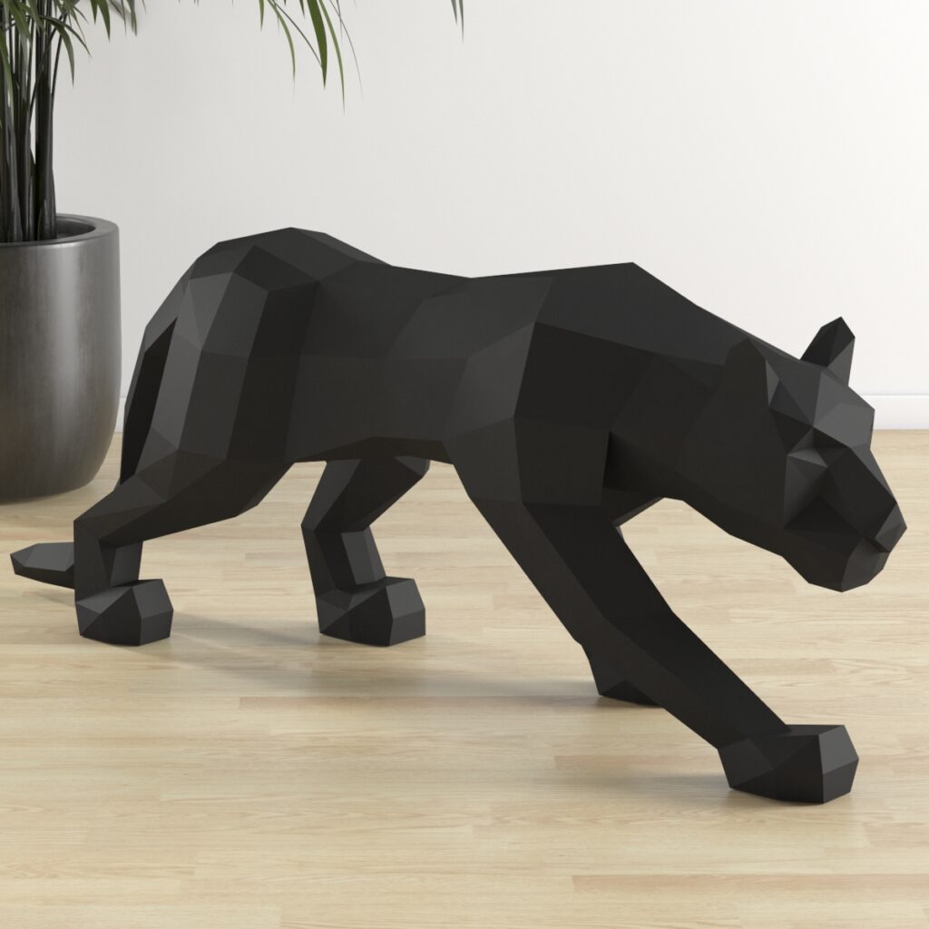 Papercraft panther in 3D origami Papercraft panther in 3D origami