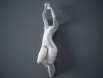 3D Origami Wall Papercraft Female Body, view 2