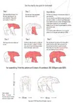 Papercraft urso em movimento em origami 3D