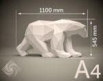 Papercraft di orso polare in origami 3D