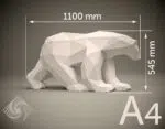 3D Origami IJsbeer Papercraft, weergave 9