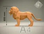 Origami 3D leeuw, weergave 7
