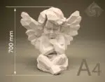 3D Origami Seated Angel Papercraft