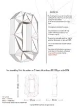 Chiffre 0 en papercraft 3D - patron PDF à imprimer pour déco d’anniversaire et projets créatifs