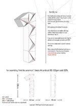 Papercraft number one in 3D origami