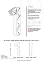 Chiffre 1 en papercraft 3D - modèle PDF à imprimer pour anniversaire et déco festive