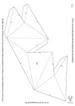 Papercraft number one in 3D origami