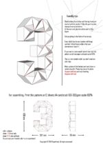 Chiffre 3 en papercraft 3D – modèle PDF à imprimer pour déco d’anniversaire ou événement festif