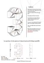 Chiffre 3 en papercraft 3D - modèle PDF à imprimer pour déco d’anniversaire ou événement festif