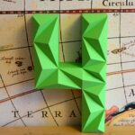 Chiffre 4 en papercraft 3D – modèle PDF pour anniversaire, déco DIY et événements festifs