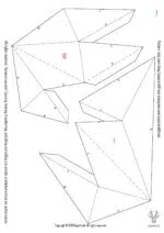 Papercraft chiffre 5 noir en origami 3D