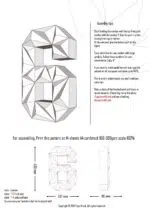 Papercraft chiffre 6 noir en origami 3D