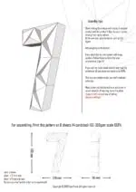 Chiffre 7 en papercraft 3D - modèle PDF à imprimer pour anniversaire et décoration