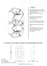 Papercraft chiffre 8 corail en origami 3D