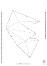 Cijfer 9 in papercraft 3D - PDF - model om zelf te printen, weergave 4