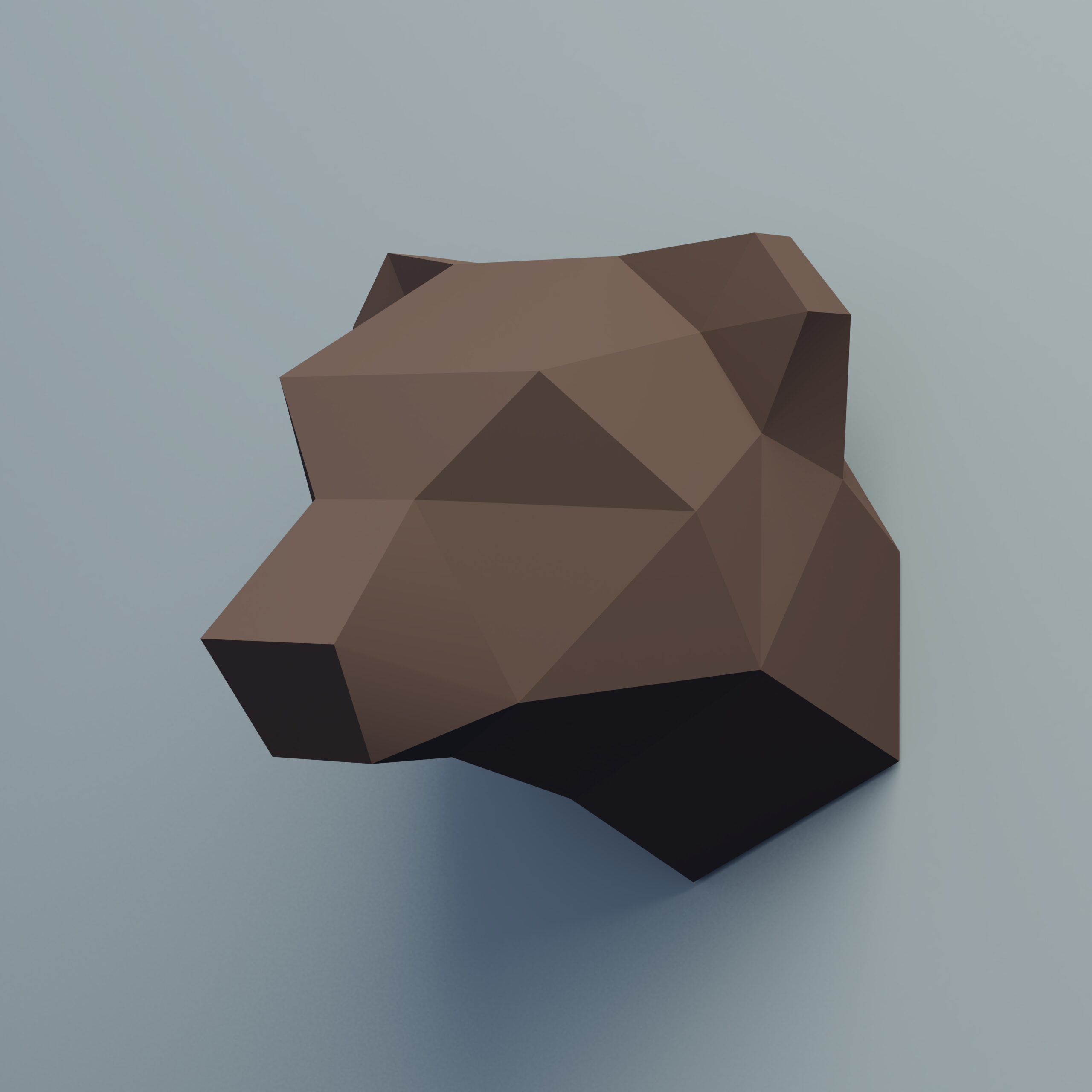 Papercraft mini bear head in 3D origami Papercraft mini bear head in 3D origami