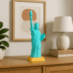 Papercraft da Estátua da Liberdade em origami 3D