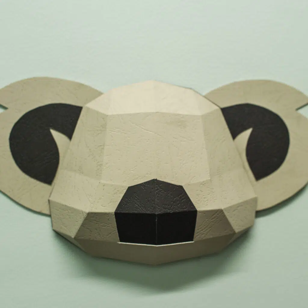 Piccolo koala in papercraft 3D – modello PDF da stampare per bambini